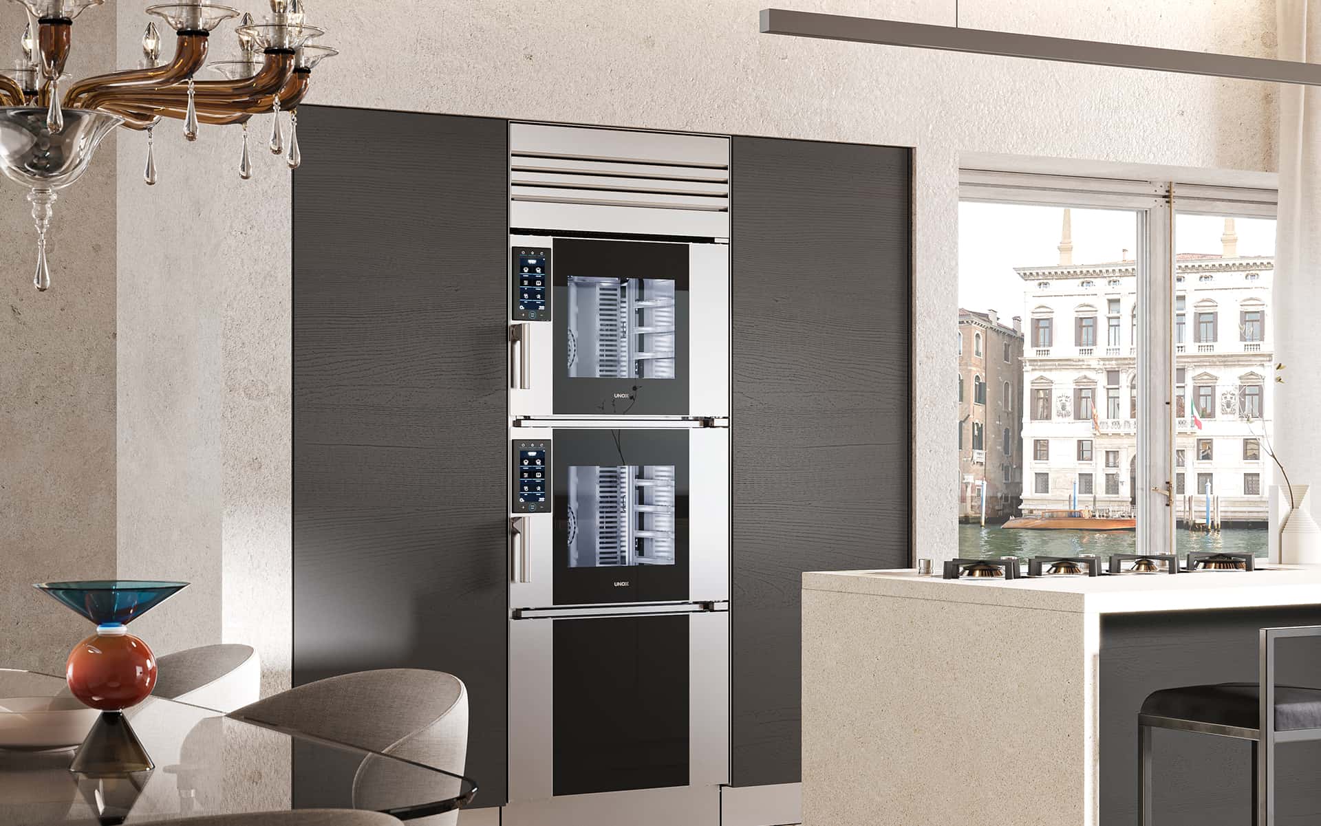 Luxury apartment in Venice with Model 1 smart oven by Unox Casa 