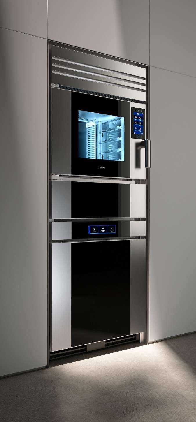 Unox Casa Model 1S and Fhiaba multifuction blast chiller in stainless steel