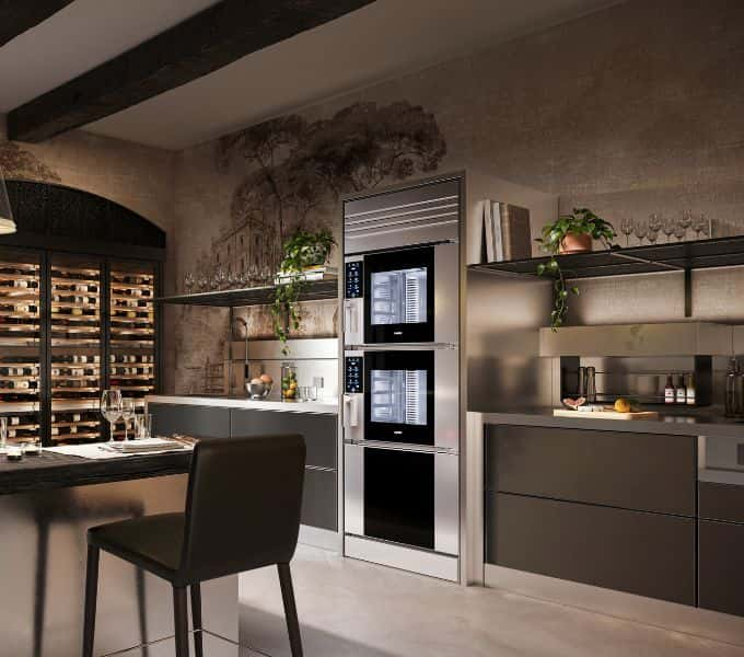 An open kitchen expressed the owner's own design style